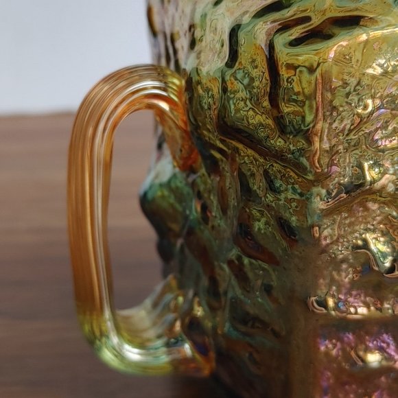 Vintage Pilgrim Glass Carnival/Art Glass Cream Pitcher "Nugget" Pattern - Picture 7 of 9